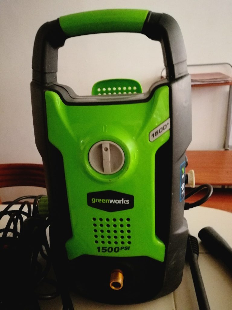 The greenworks gpw 1501 is a 1500 PSI electric pressure washer